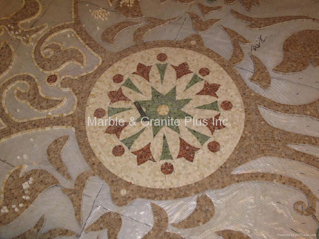 Custom order of Marble mosaic medallion for flooring 4
