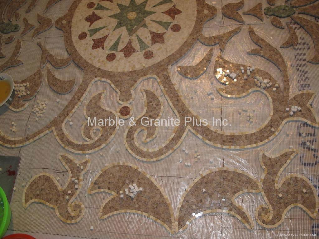 Custom order of Marble mosaic medallion for flooring 5