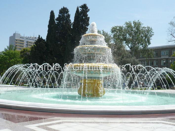 Crystal White fountain border & Cloisonne Fountain 2