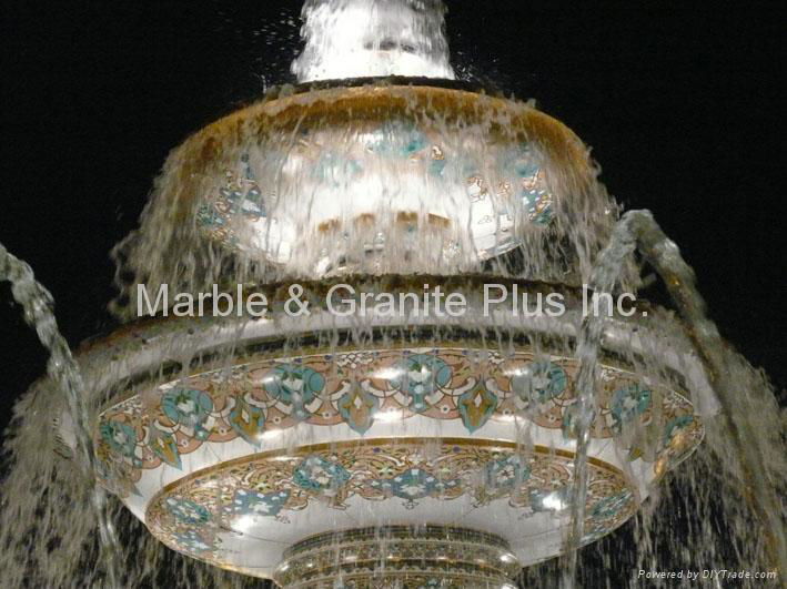 Crystal White fountain border & Cloisonne Fountain 2