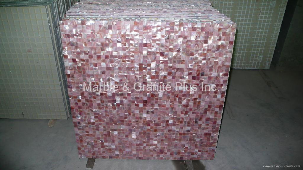 Pink American Shell MOP tile