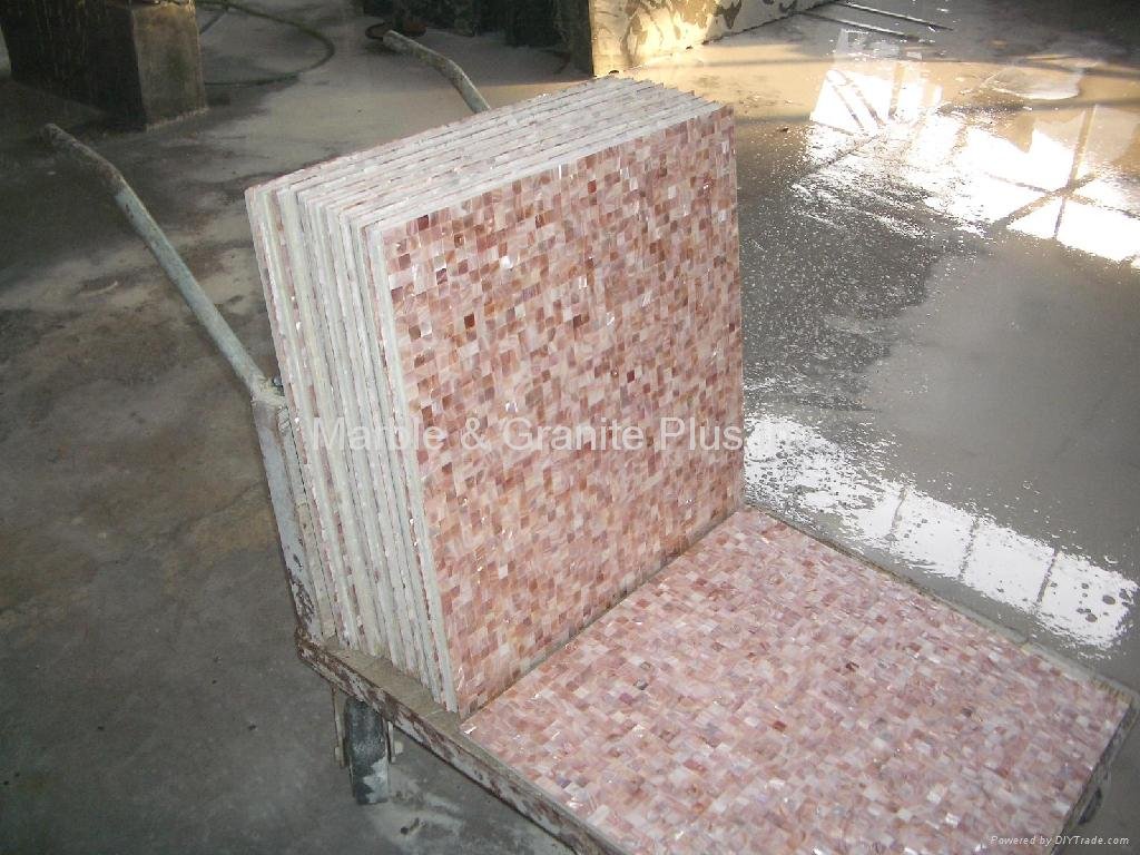Pink American Shell MOP tile 3