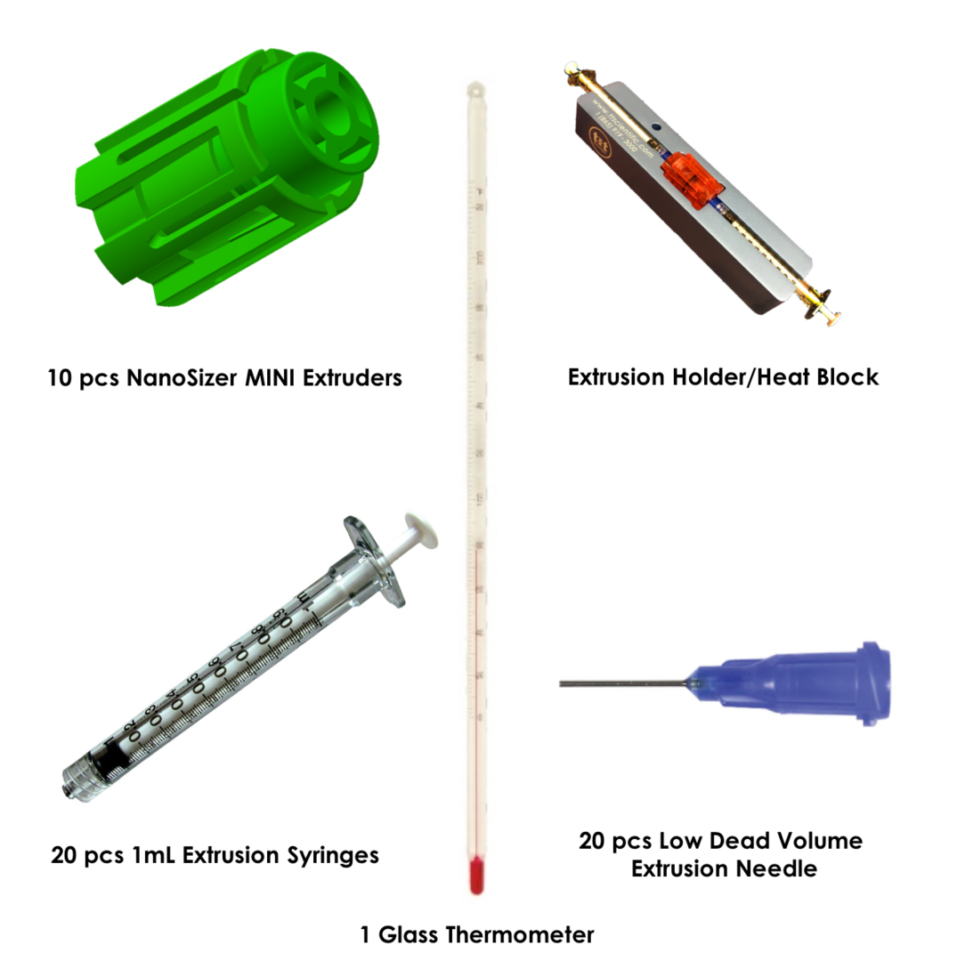 美国T&T公司NanoSizer系列脂质体挤出器-成套