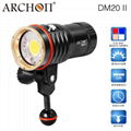 ARCHON奧瞳DM20-II專業潛水手電筒攝影攝像補光燈微距束光筒
