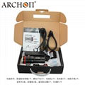 ARCHON奥瞳DM20-II专业潜水手电筒摄影摄像补光灯微距束光筒