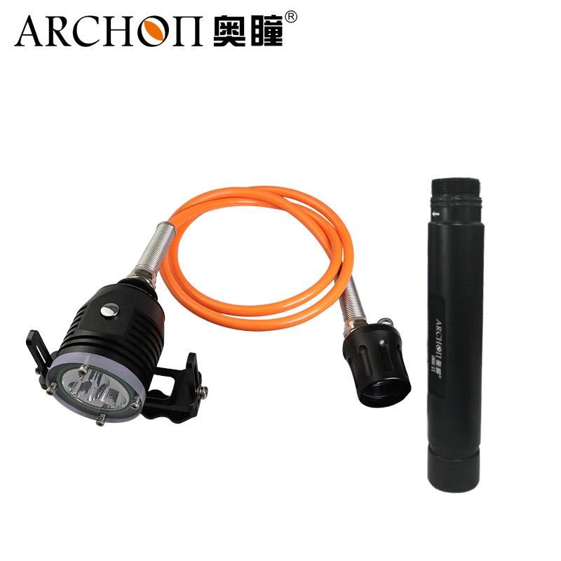 Archon奧瞳DH30II分體式潛水手電筒 強光遠射充電防水探照燈 3600流明 4