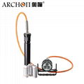 Archon奥瞳DH30II分体式潜水手电筒 强光远射充电防水探照灯 3600流明 3