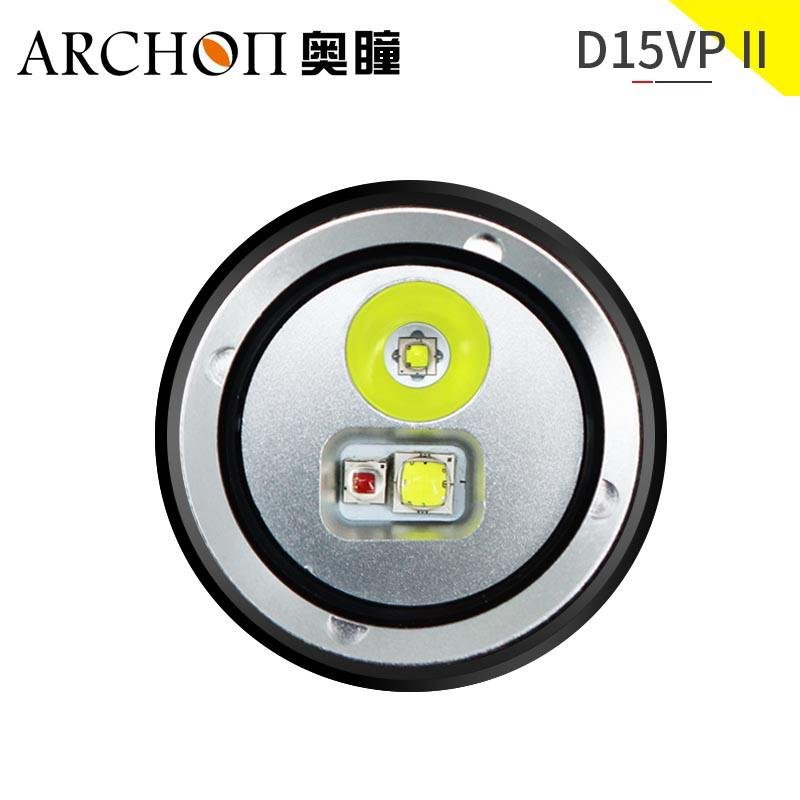 ARCHON奧瞳D15VPII專業潛水手電筒 超強光led 防水 USB直充 水下攝影攝像 補光燈  3