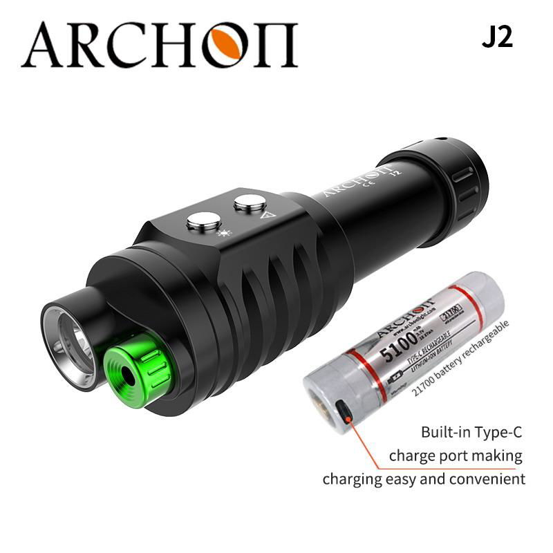 Archon J2 Diving Light with Green Laser and White LED lamp 1000Lumens 3