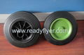 Wheelie bin wheel with colored rim 3