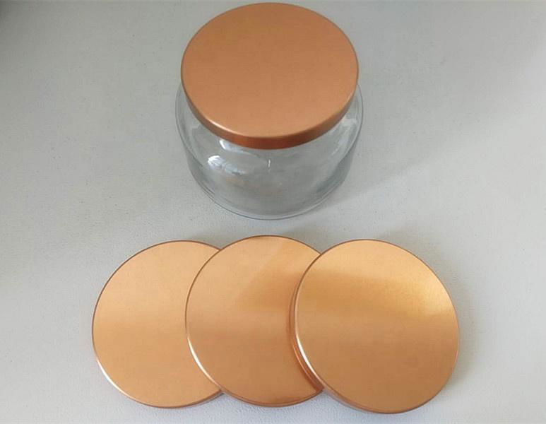 Flat metal lid for candle container 3