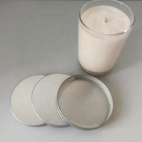 Silver Metal Plastisol Lined Caps for jar candle 2