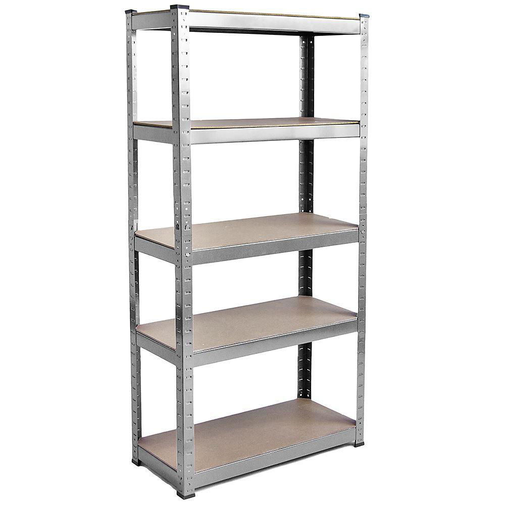 5 Tier Garage Shelves Shelving Unit Racking Boltless Heavy Duty Storage Shelf