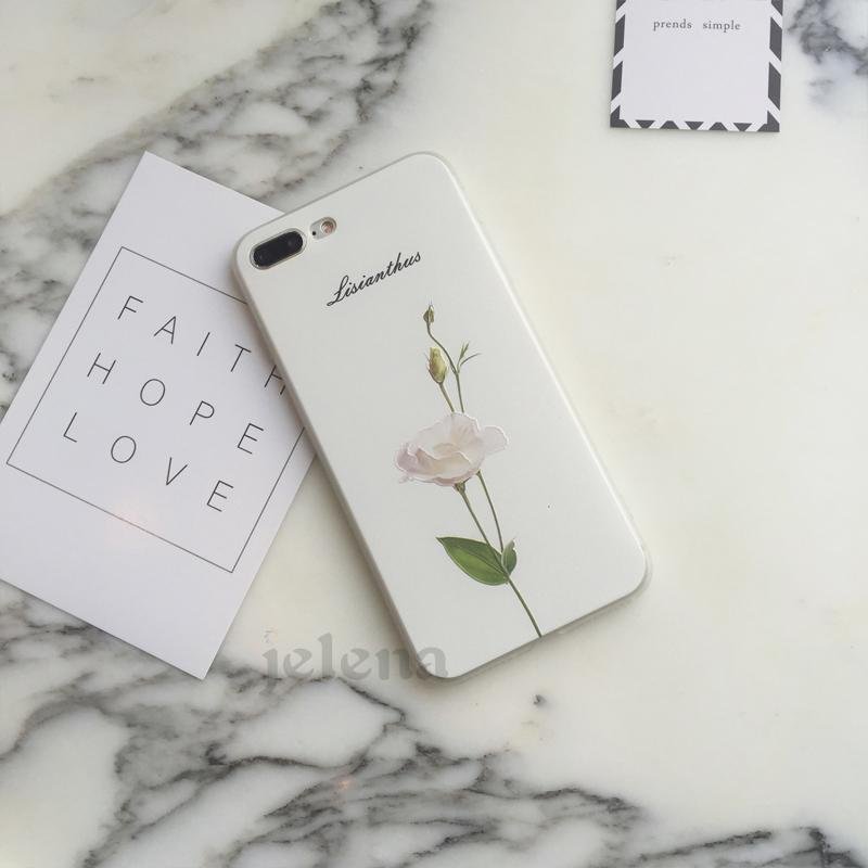 Leaf Rose Flower Pattern Print Soft Phone Cases  iPhone 6 6s 7 8 plus x   2