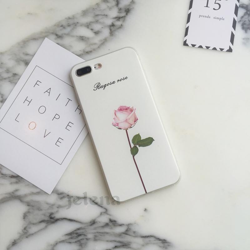 Leaf Rose Flower Pattern Print Soft Phone Cases  iPhone 6 6s 7 8 plus x   4