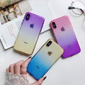 Double Color Gradient Thin Clear Soft Silicone TPU Case Cover 1