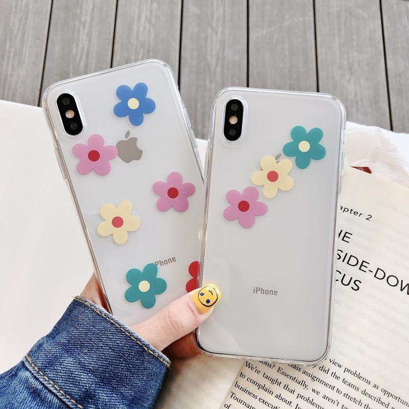  Cartoon Sun Flowers Soft TPU Cases Cover  For iPhone XR Case For iphone XS Max 