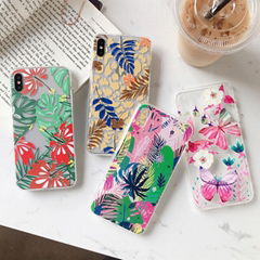 Colorful Art Leaf Phone Case For iPhone X 7 8 6 6S Plus XS Max XR Case