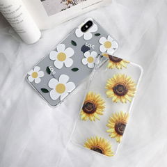 Cute Sunflower Floral Phone Case For iphone X XS Max XR Cases For iphone 8 6 6s 