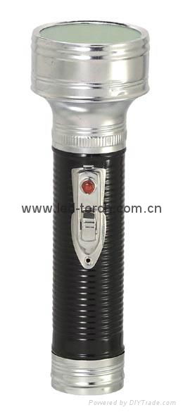 LED Metal/Steel Black Flashlight/Torch FT2DE4B