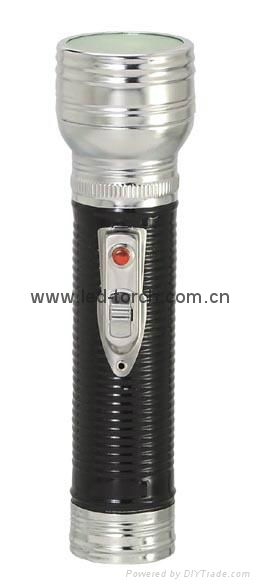 LED Metal/Steel Black Flashlight/Torch FT2DE9B