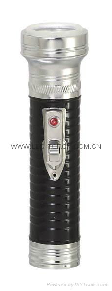 LED Metal/Steel Black Flashlight/Torch FT2DE1B 3