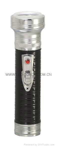 LED Metal/Steel Black Flashlight/Torch FT2DE1B 2