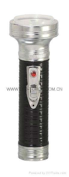 LED Metal/Steel Black Flashlight/Torch FT2DE2B 2
