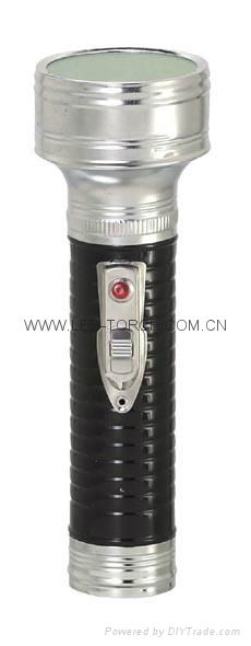 LED Metal/Steel Black Flashlight/Torch FT2DE4B 3