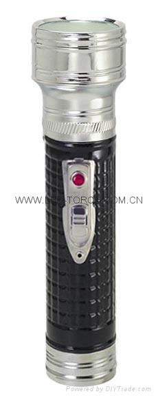 LED Metal/Steel Black Flashlight/Torch FT2DE3B 4