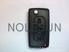 Peugeot flip key shell from original factory with high quality 2