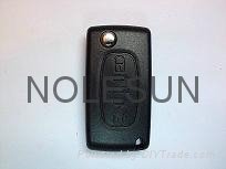 Peugeot flip key shell from original factory with high quality 3