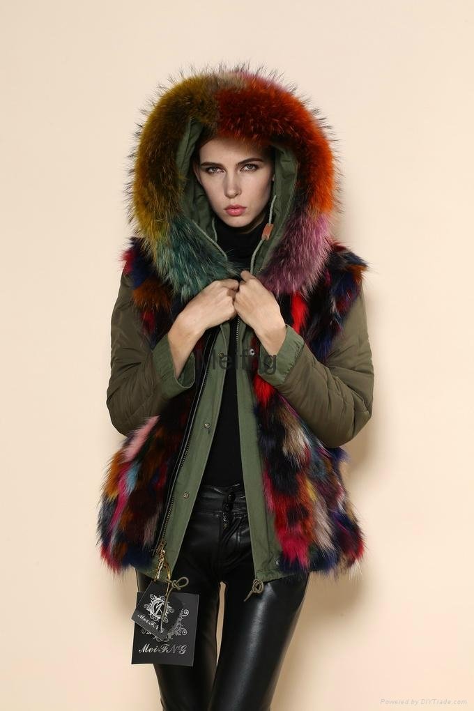 Mr and Mrs parka furs ,2015 fashion fox fur 3