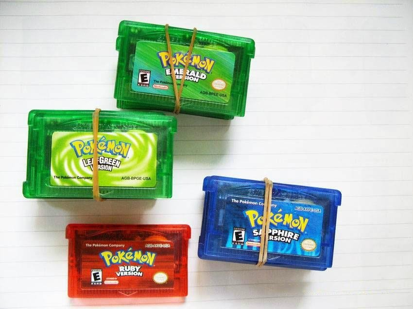 Pokemon Emerald Ruby Sapphire Version GBA games Advance game by DHL ...