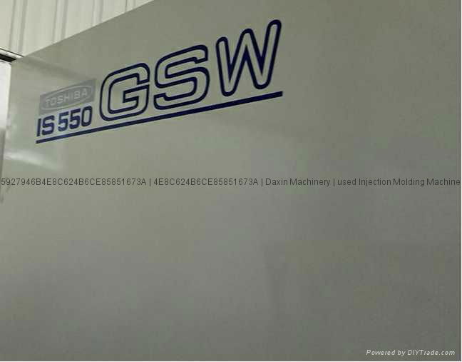 Toshiba IS550GSw (wide platen) used injection molding machine