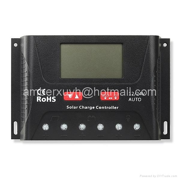 Low price easy install 30A 12V/24V solar charge controller