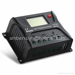 PWM 12V/24V 20A solar charge controller with LCD display