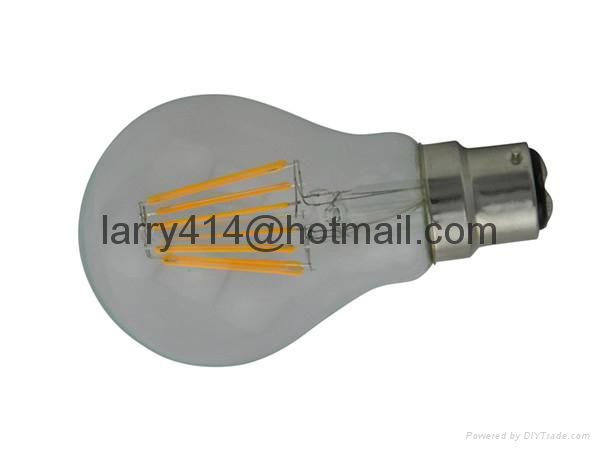 B22 6W LED Filament Bulb Lamps E27 360 Degree 220V  4