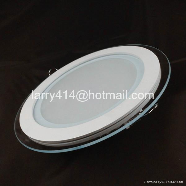 12W Round Glass LED Panel Lights 220V Cabinets Lighting