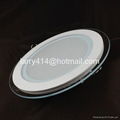 12W Round Glass LED Panel Lights 220V