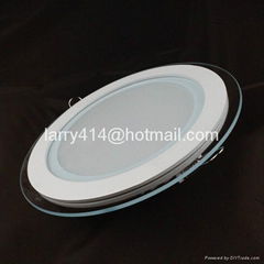 12W Round Glass LED Panel Lights 220V Cabinets Lighting