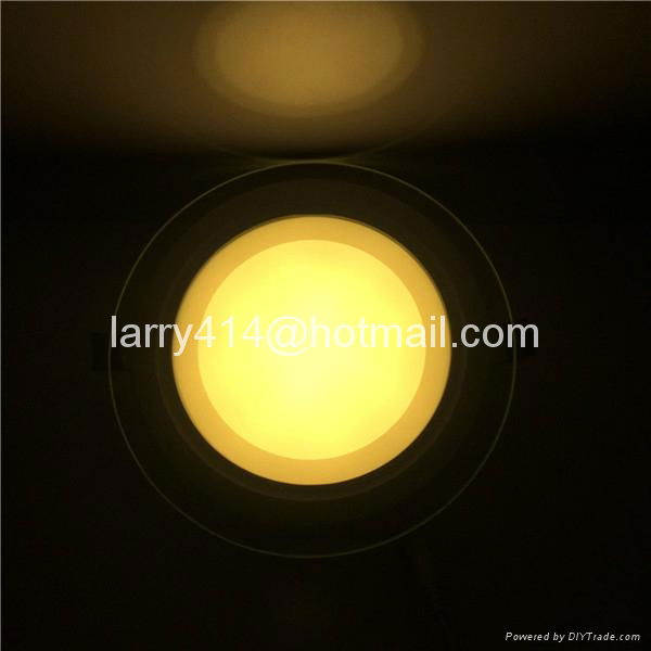 12W Round Glass LED Panel Lights 220V Cabinets Lighting 3