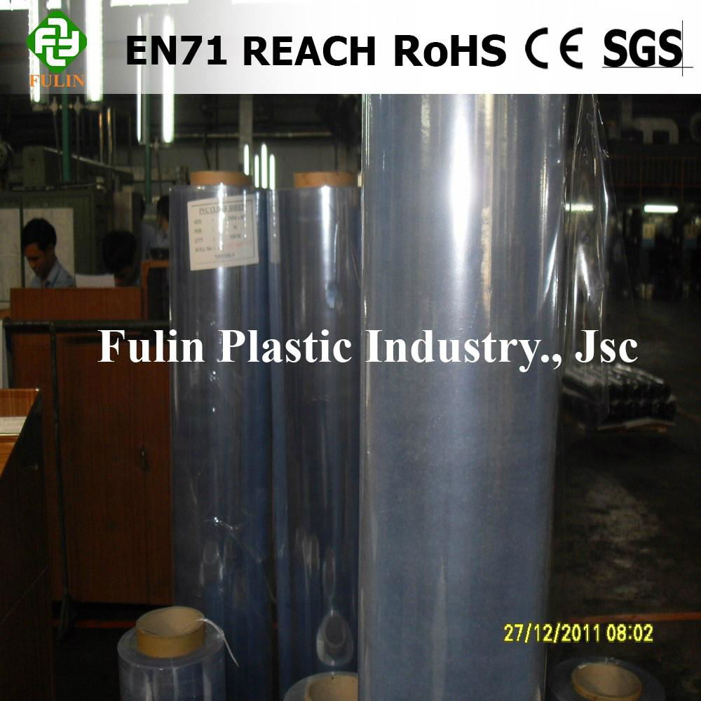 PVC plastic super clear film for bags factory price 2