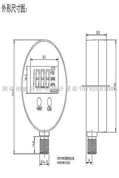 創威南京CWY30經濟型數顯壓力表 3