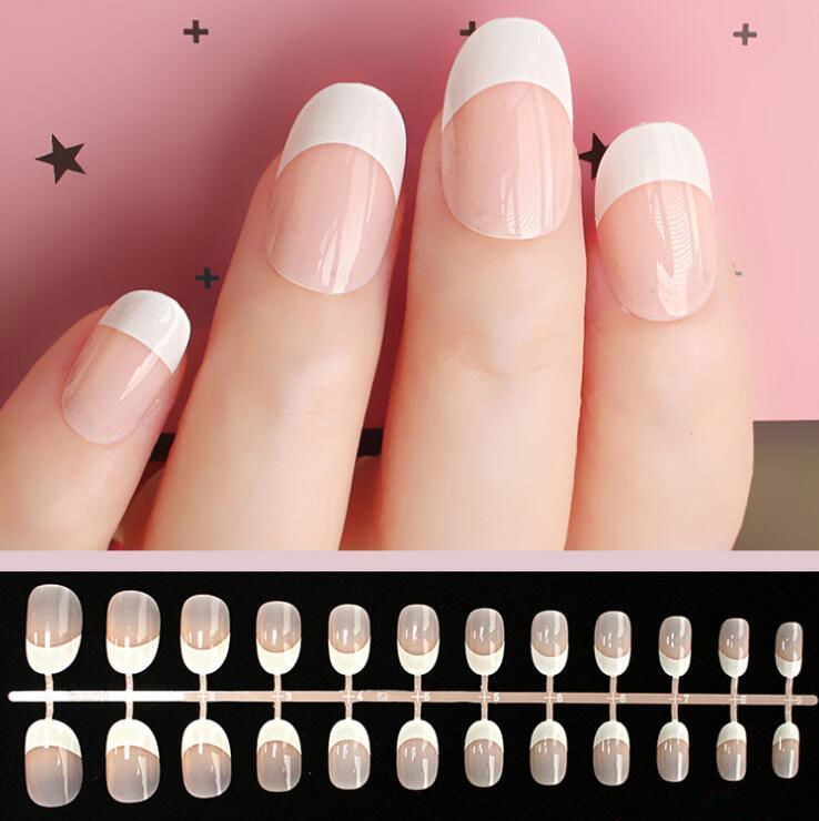 French nails white gradient colors 5