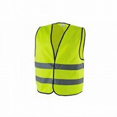  Yellow Safety Vest with Black Piping