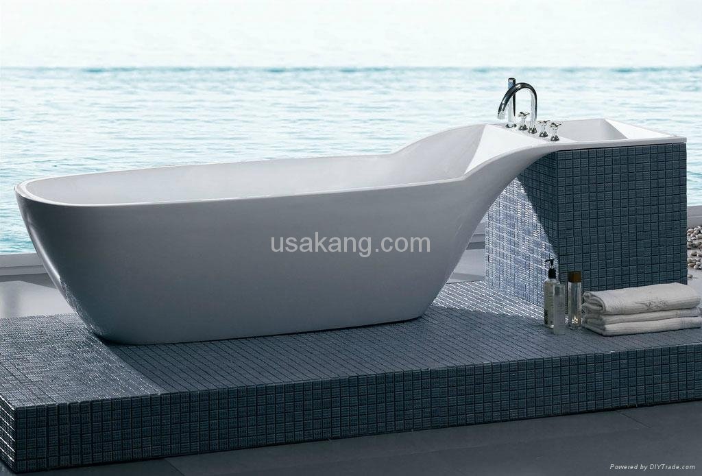 一體船型浴缸(帶洗手盆) 2