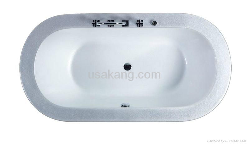 oval acrylic freestanding bathtub  4