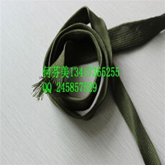 軍綠色編織網管