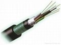 Fiber optic cable outdoor GYTS-24F drop cable with messenger factory, plc spli